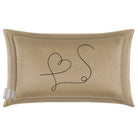 Heart | Sustainable Velvet Rectangle Cushion - Taupe 50 x 30 cm Cover Only by Izabela Peters
