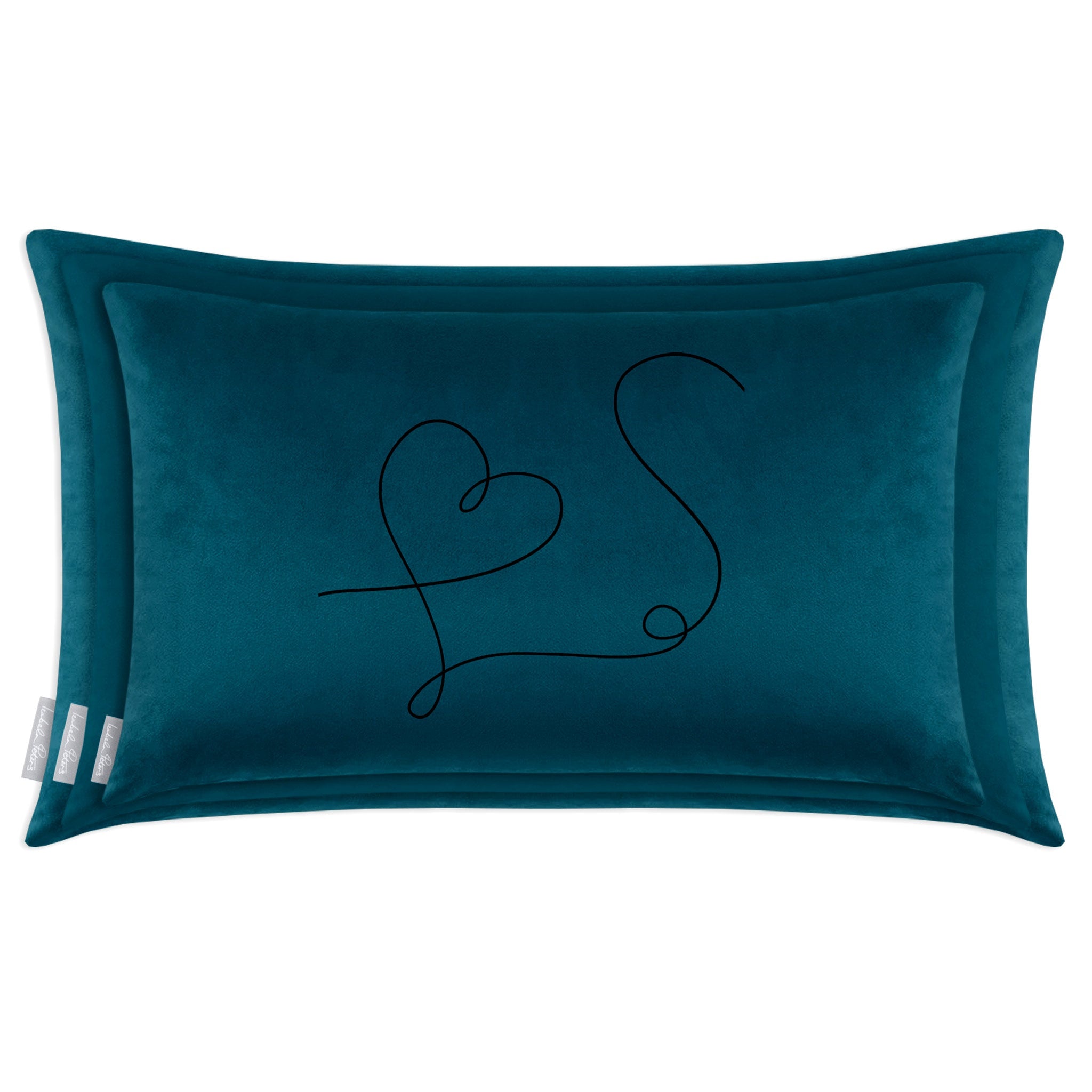 Heart | Sustainable Velvet Rectangle Cushion - Crimson Muse 50 x 30 cm Cover Only by Izabela Peters