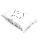 Heart | Sustainable Velvet Rectangle Cushion - White and Black 50 x 30 cm Cover Only by Izabela Peters
