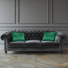 Horse | Sustainable Velvet Rectangle Cushion - Emerald Green 50 x 30 cm Cover Only by Izabela Peters