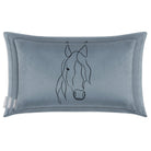 Horse | Sustainable Velvet Rectangle Cushion - French Grey 50 x 30 cm Cover Only by Izabela Peters