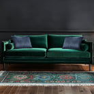 Horse | Sustainable Velvet Rectangle Cushion - Petrol Blue 50 x 30 cm Cover Only by Izabela Peters