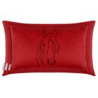 Horse | Sustainable Velvet Rectangle Cushion - Taupe 50 x 30 cm Cover Only by Izabela Peters