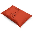 Joyful Face | Sustainable Velvet Rectangle Cushion - Burnt Ochre 50 x 30 cm Cover Only by Izabela Peters