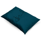 Joyful Face | Sustainable Velvet Rectangle Cushion - Teal 50 x 30 cm Cover Only by Izabela Peters
