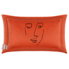Open Face | Sustainable Velvet Rectangle Cushion - Burnt Ochre 50 x 30 cm Cover Only by Izabela Peters