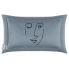 Open Face | Sustainable Velvet Rectangle Cushion - French Grey 50 x 30 cm Cover Only by Izabela Peters