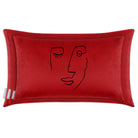 Open Face | Sustainable Velvet Rectangle Cushion - Crimson Muse 50 x 30 cm Cover Only by Izabela Peters