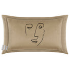 Open Face | Sustainable Velvet Rectangle Cushion - Taupe 50 x 30 cm Cover Only by Izabela Peters