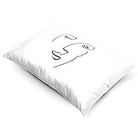 Open Face | Sustainable Velvet Rectangle Cushion in White and Black 50 x 30 cm Cover Only | Izabela Peters