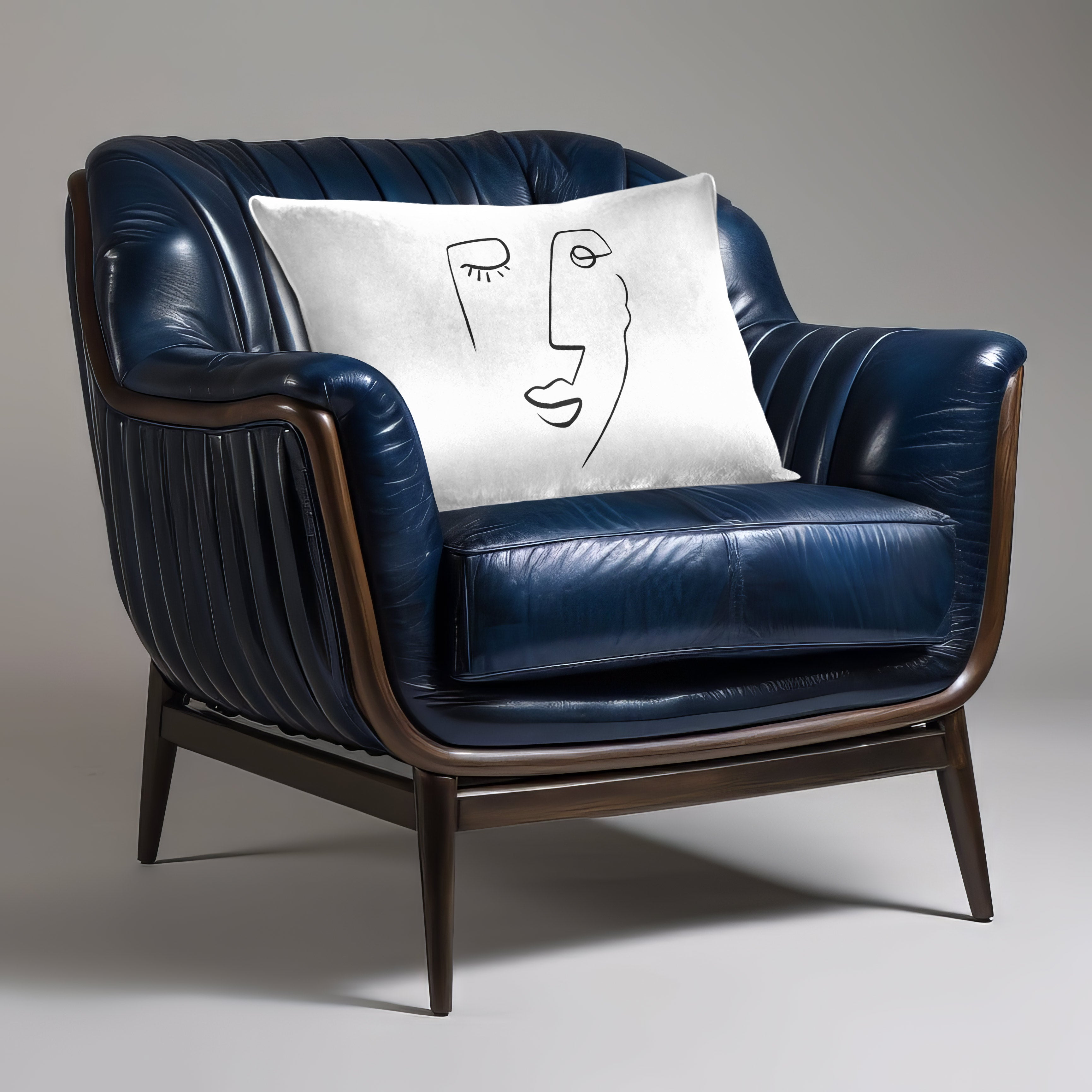 Open Face | Sustainable Velvet Rectangle Cushion in White and Black 50 x 30 cm Cover Only | Izabela Peters