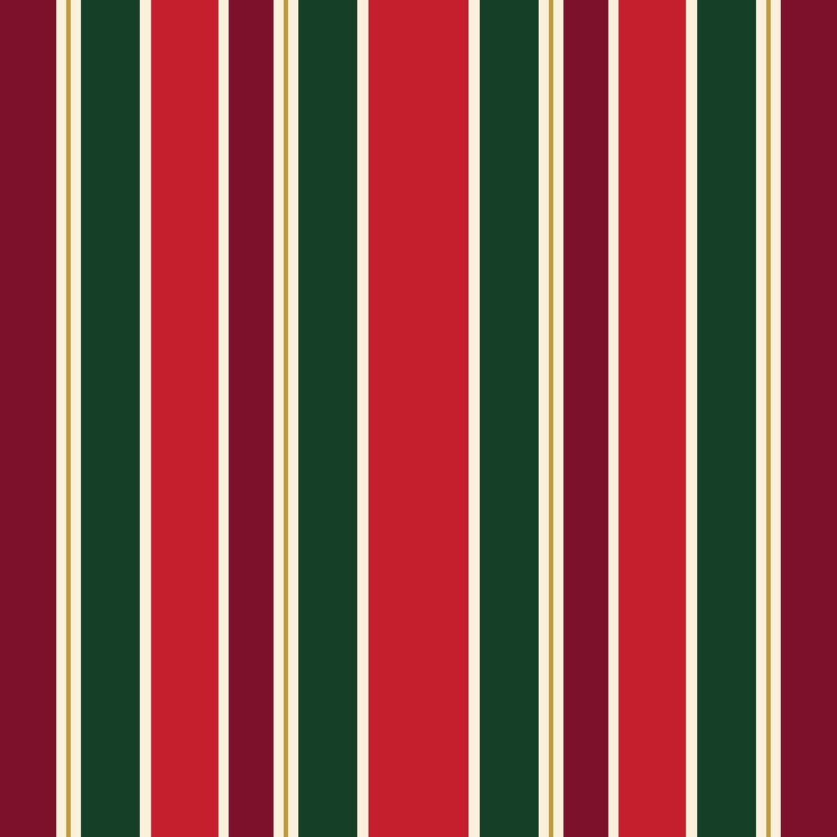 Signature Stripe Christmas print in red, green and burgundy