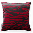 Zebra Print | Sustainable Velvet Cushion - Raspberry Red 40 x 40 cm Standard by Izabela Peters