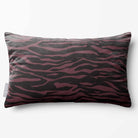 Zebra Print | Sustainable Velvet Rectangle Cushion - Italian Grape 50 x 30 cm Standard by Izabela Peters
