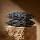 Zebra Print | Sustainable Velvet Rectangle Cushion - French Grey 50 x 30 cm Standard by Izabela Peters