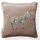 Zebra | Sustainable Velvet Cushion - Dovedale Stone 40 x 40 cm Piped by Izabela Peters