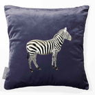 Zebra | Sustainable Velvet Cushion - Graphite 40 x 40 cm Smooth by Izabela Peters
