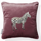 Zebra | Sustainable Velvet Cushion - Italian Grape 40 x 40 cm Piped by Izabela Peters