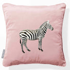 Zebra | Sustainable Velvet Cushion - Rosewater 40 x 40 cm Piped by Izabela Peters