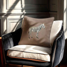 Zebra | Sustainable Velvet Cushion - Dovedale Stone 40 x 40 cm Standard by Izabela Peters