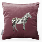 Zebra | Sustainable Velvet Cushion - Italian Grape 40 x 40 cm Smooth by Izabela Peters