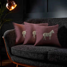 Zebra | Sustainable Velvet Cushion - Italian Grape 40 x 40 cm Standard by Izabela Peters