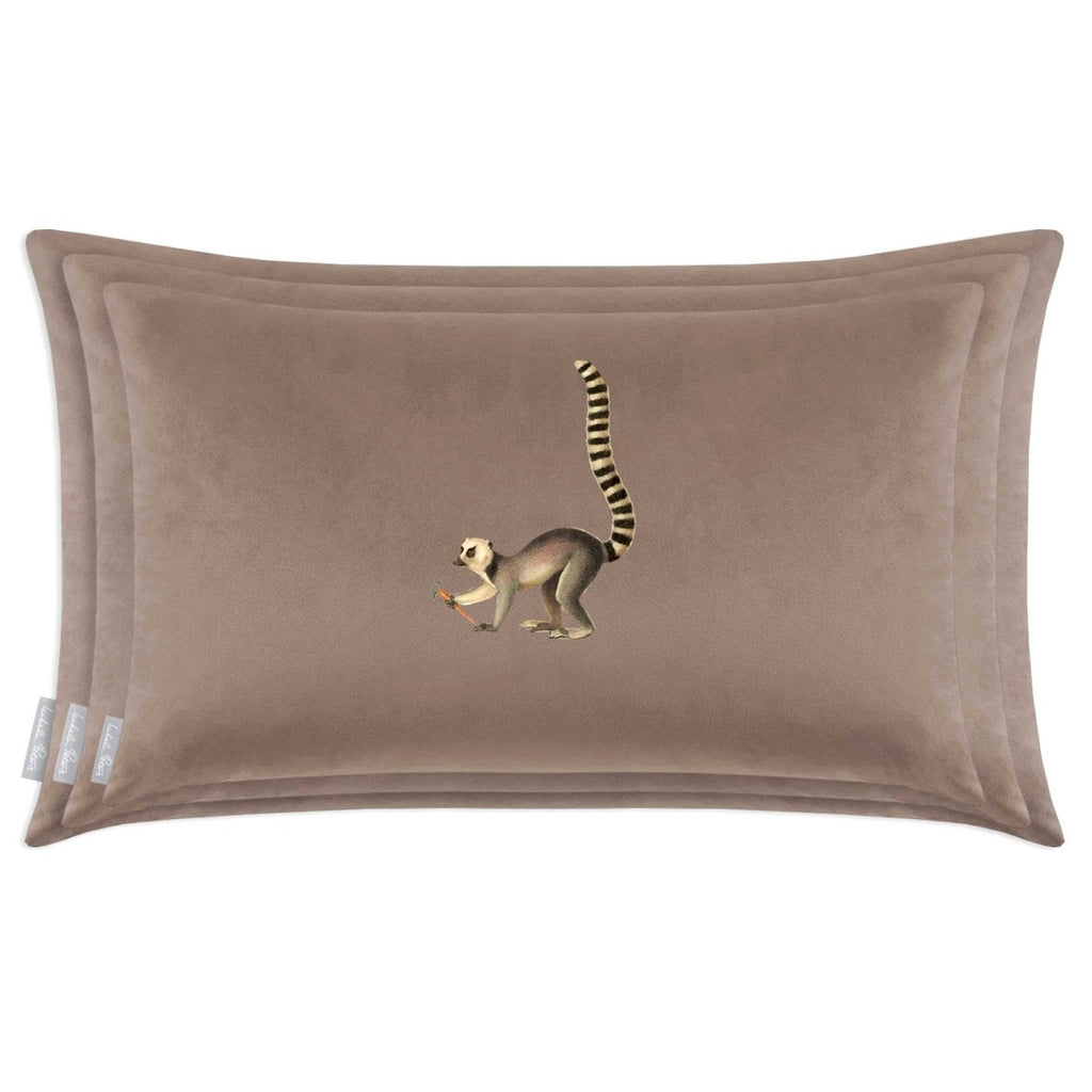 Lemur Rectangular Velvet Cushion - Izabela Peters