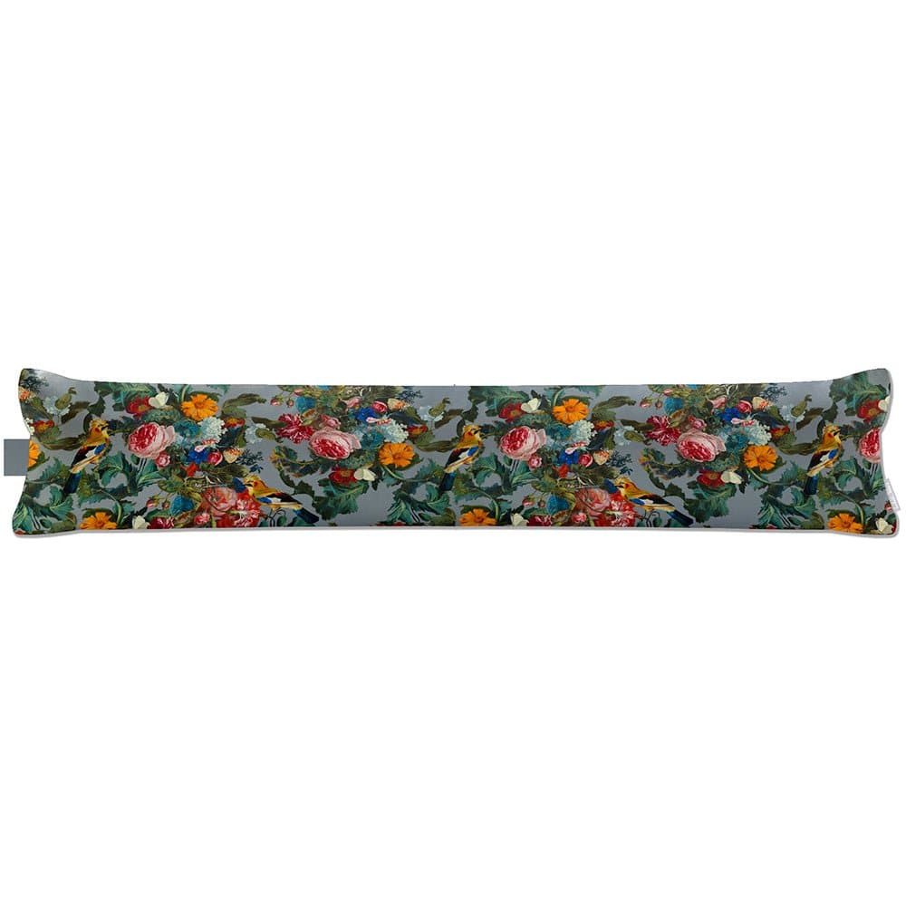Luxury Eco - Friendly Draught Excluder - Birds In Paradise - French Grey Standard by Izabela Peters