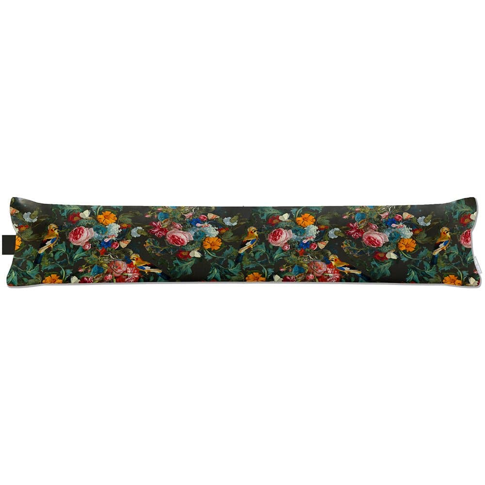 Luxury Eco - Friendly Draught Excluder - Birds In Paradise - Charcoal Standard by Izabela Peters