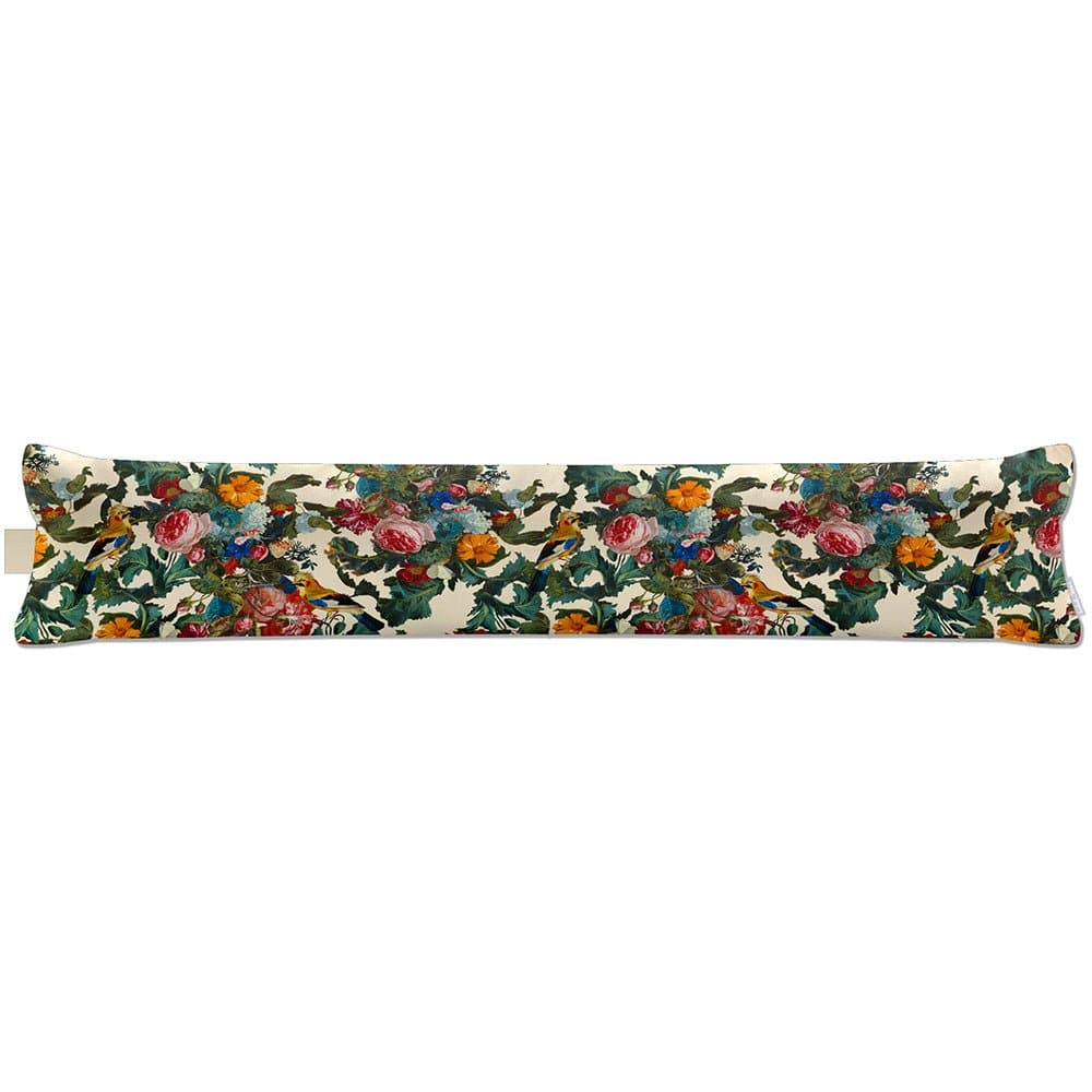 Luxury Eco-Friendly Draught Excluder  - Birds In Paradise  IzabelaPeters Ivory Cream Standard 