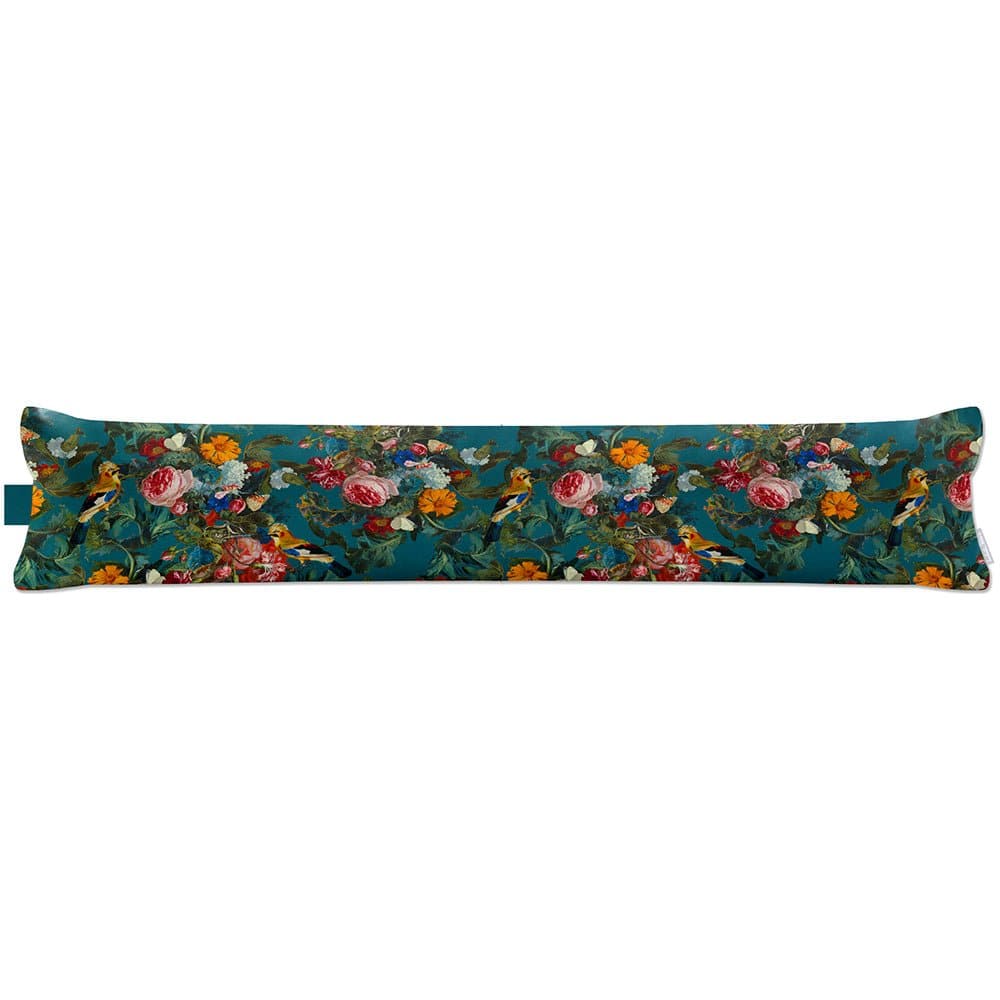 Luxury Eco-Friendly Draught Excluder  - Birds In Paradise  IzabelaPeters Teal Standard 