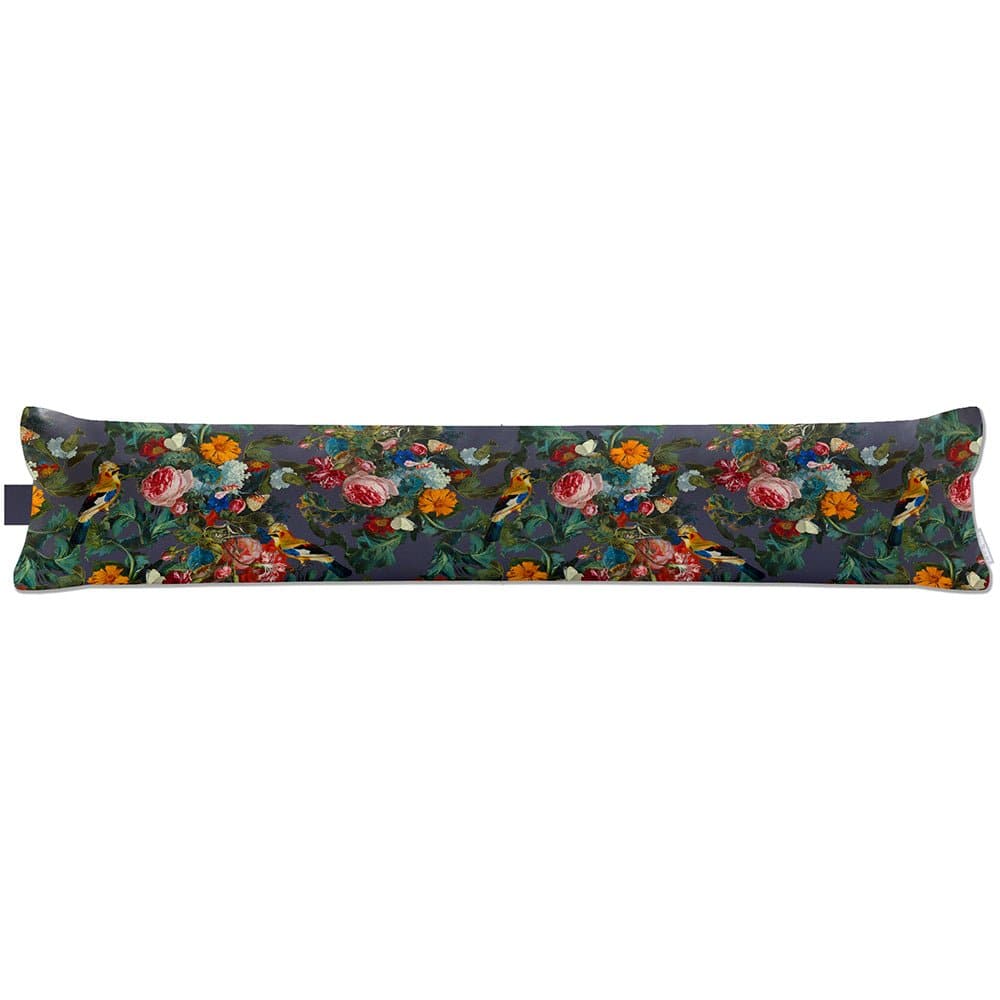 Luxury Eco - Friendly Draught Excluder - Birds In Paradise - Graphite Standard by Izabela Peters