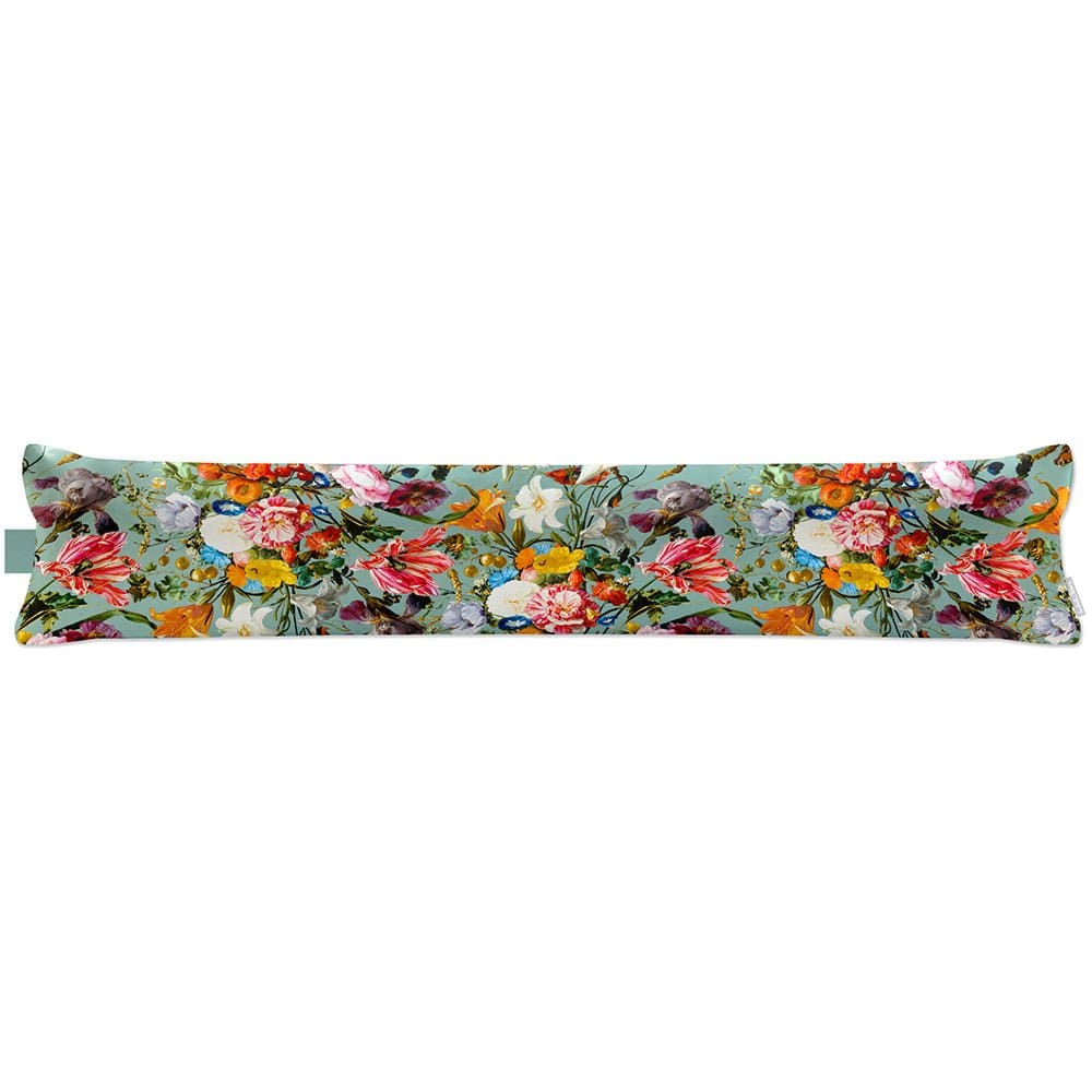 Luxury Eco - Friendly Draught Excluder - Floral Dream - Blue Surf Standard by Izabela Peters