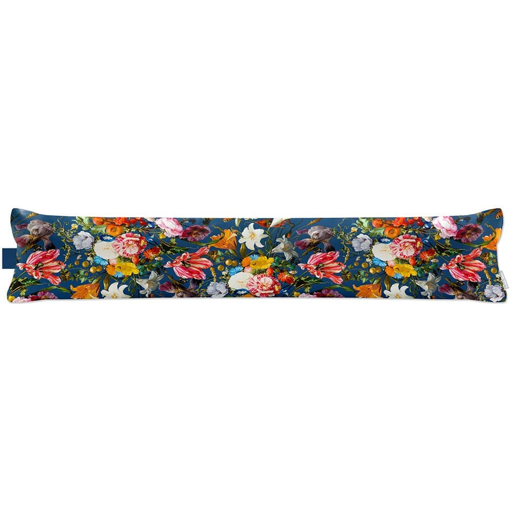 Luxury Eco - Friendly Draught Excluder - Floral Dream - Estate Blue Standard by Izabela Peters