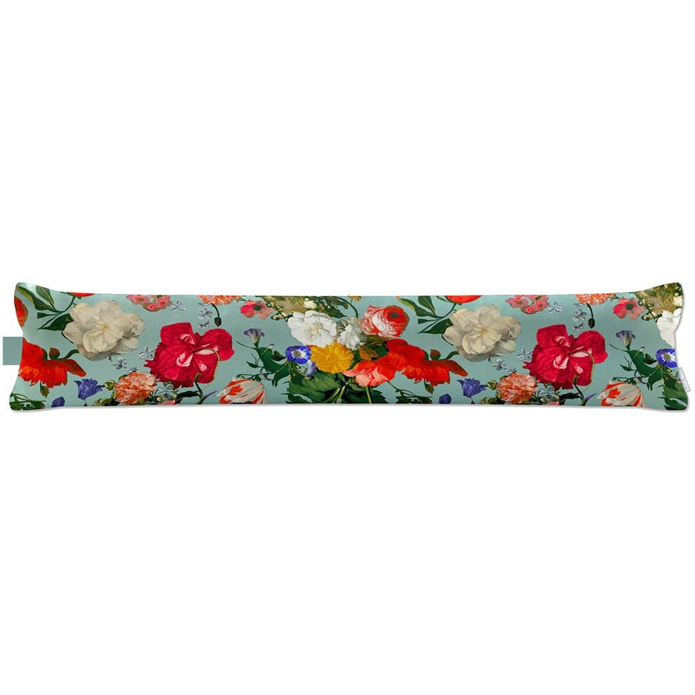 Luxury Eco - Friendly Draught Excluder - Garden Bouquet - Blue Surf Standard by Izabela Peters