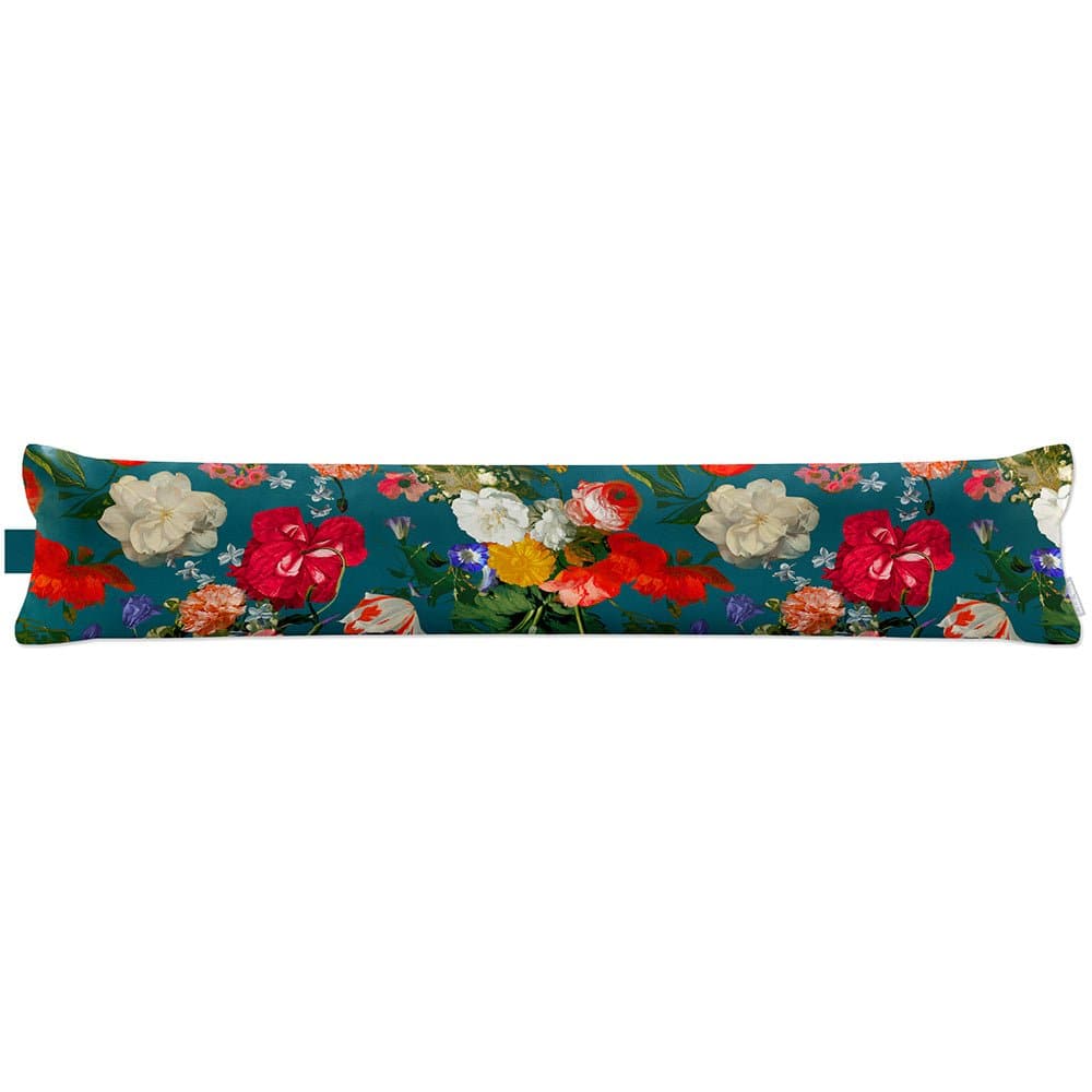 Luxury Eco-Friendly Draught Excluder  - Garden Bouquet  IzabelaPeters Teal Standard 