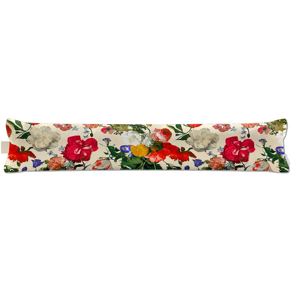 Luxury Eco - Friendly Draught Excluder - Garden Bouquet - Ivory Cream Standard by Izabela Peters