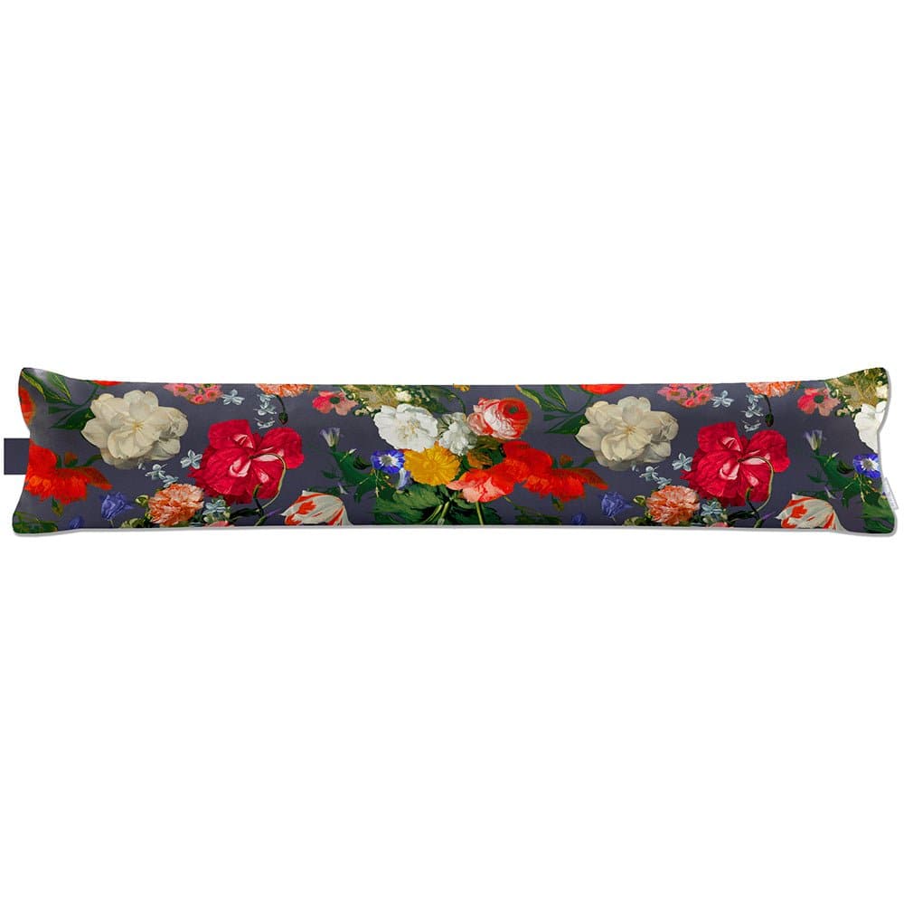 Luxury Eco - Friendly Draught Excluder - Garden Bouquet - Graphite Standard by Izabela Peters