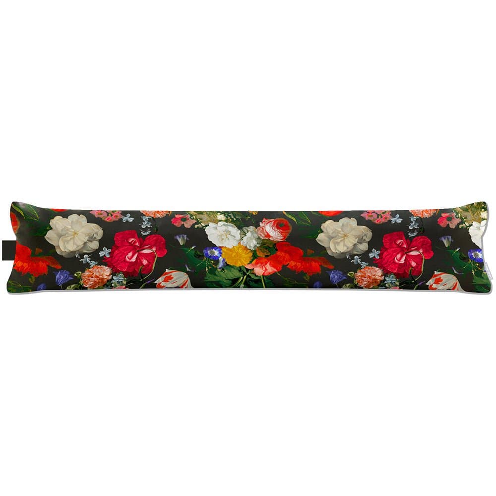 Luxury Eco - Friendly Draught Excluder - Garden Bouquet - Charcoal Standard by Izabela Peters