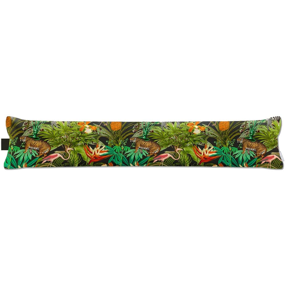 Luxury Eco-Friendly Draught Excluder  - Jungle Fusion  IzabelaPeters Charcoal Standard 