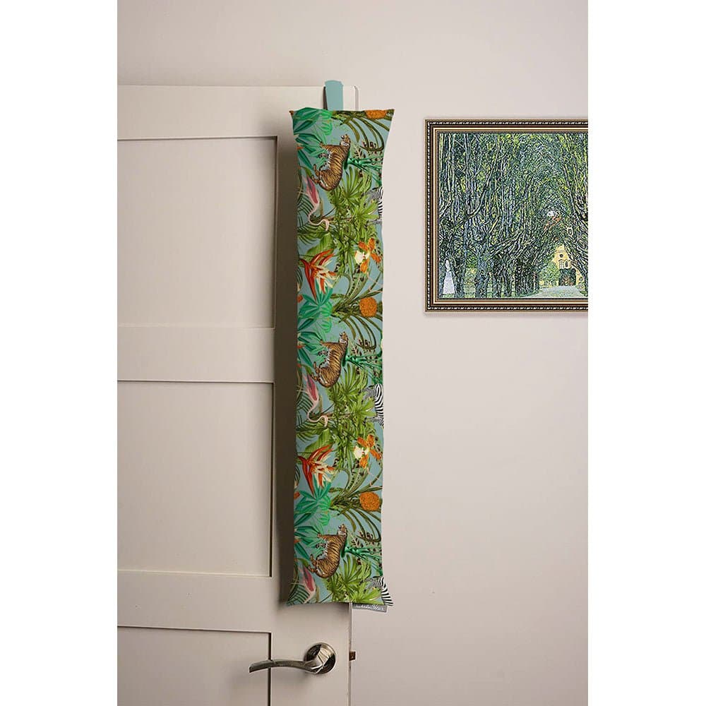Luxury Eco - Friendly Draught Excluder - Jungle Fusion - Blue Surf Standard by Izabela Peters
