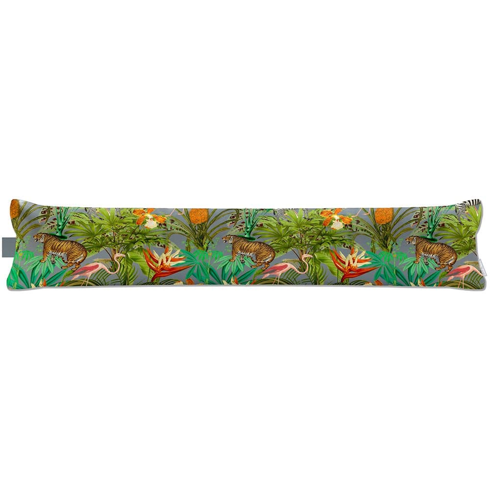 Luxury Eco - Friendly Draught Excluder - Jungle Fusion - French Grey Standard by Izabela Peters