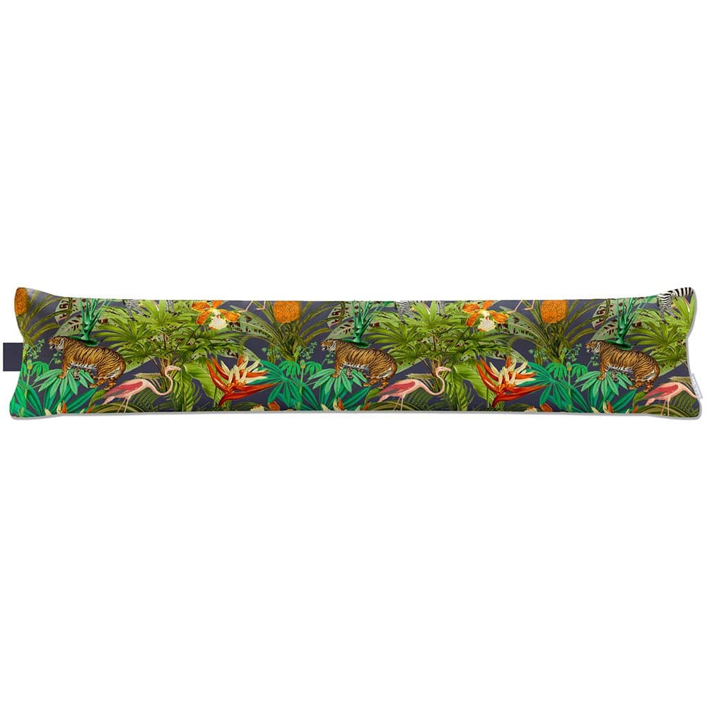 Luxury Eco - Friendly Draught Excluder - Jungle Fusion - Graphite Standard by Izabela Peters