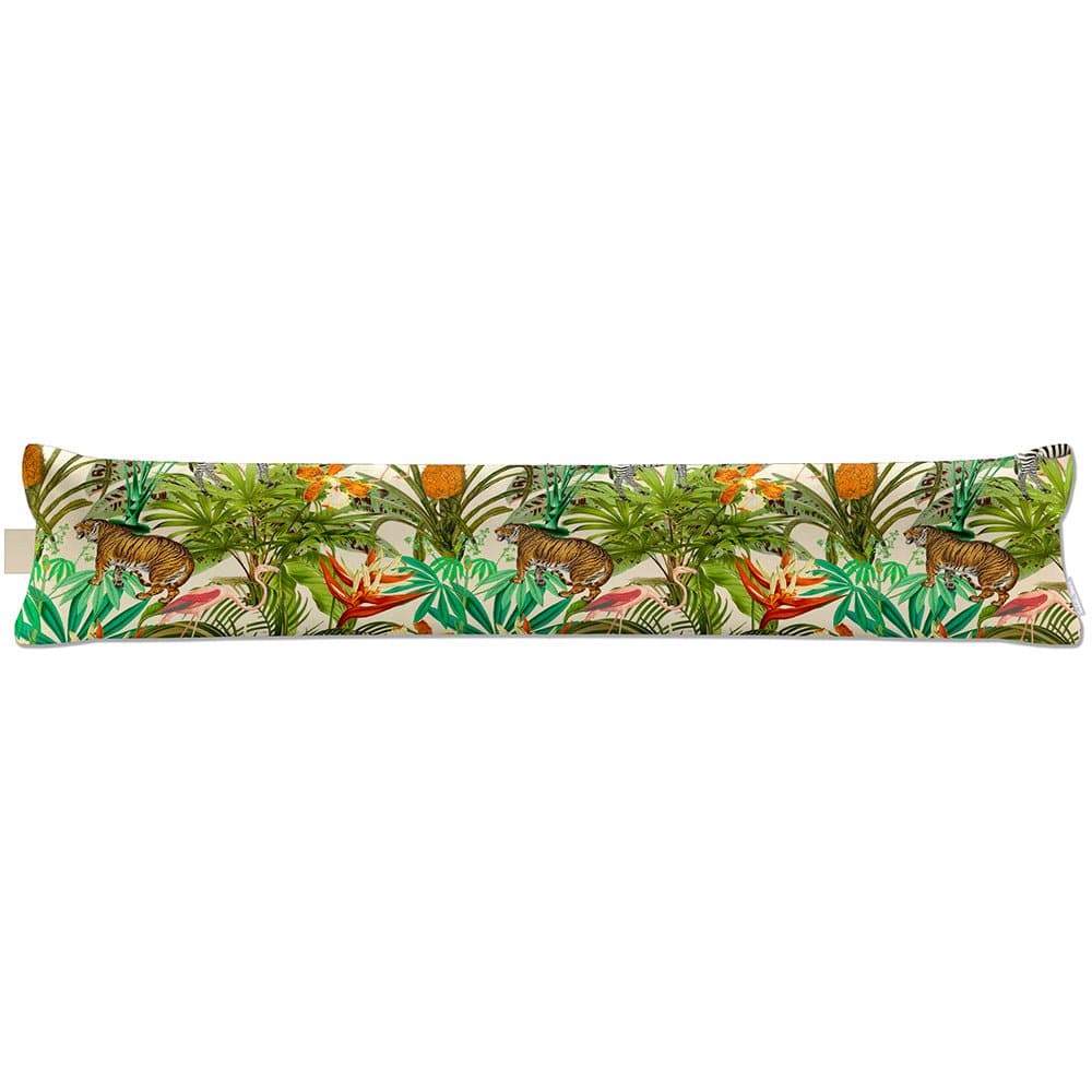 Luxury Eco - Friendly Draught Excluder - Jungle Fusion - Ivory Cream Standard by Izabela Peters