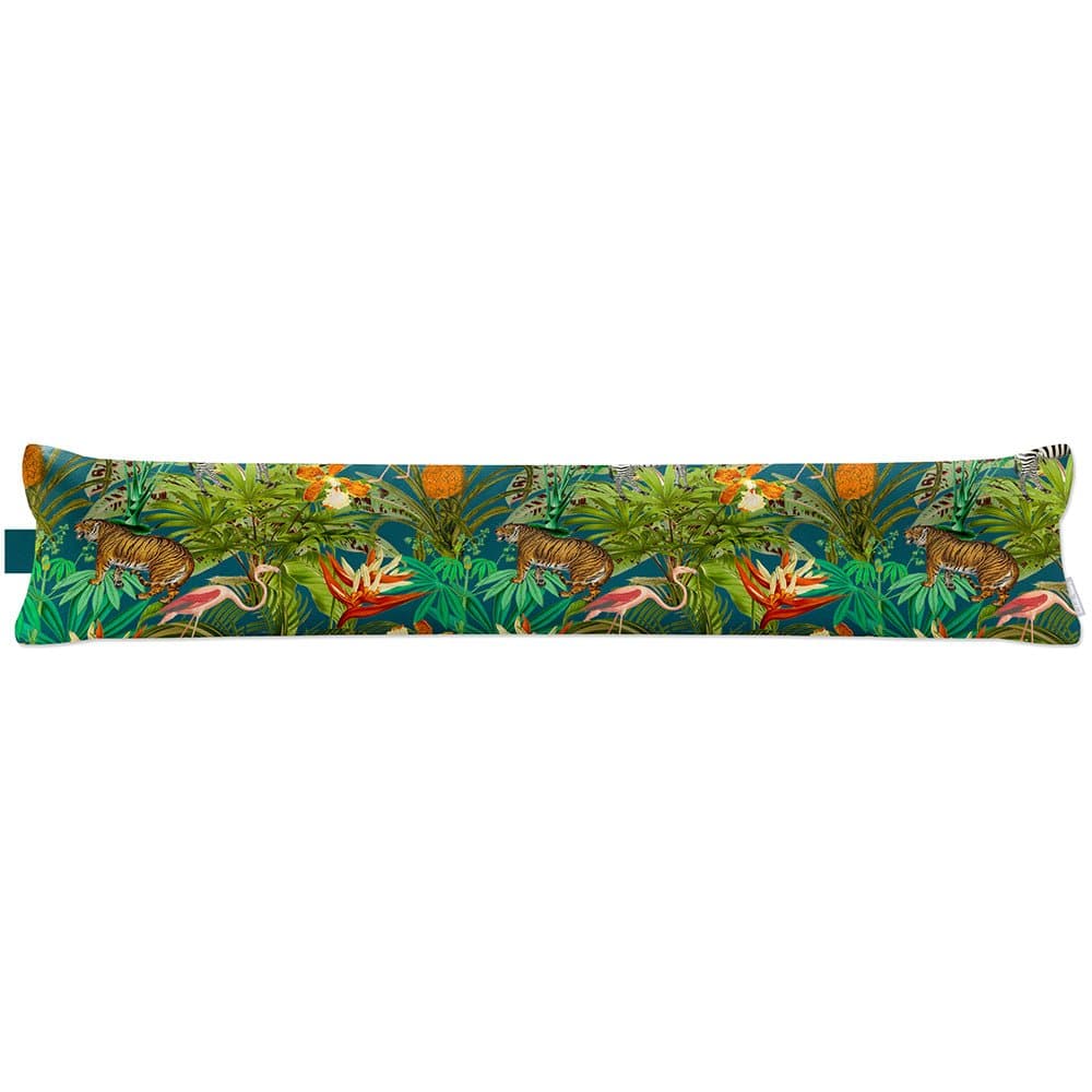 Luxury Eco - Friendly Draught Excluder - Jungle Fusion - Teal Standard by Izabela Peters