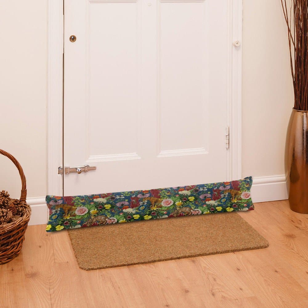 Luxury Eco - Friendly Draught Excluder - Junglescape - Estate Blue Standard by Izabela Peters