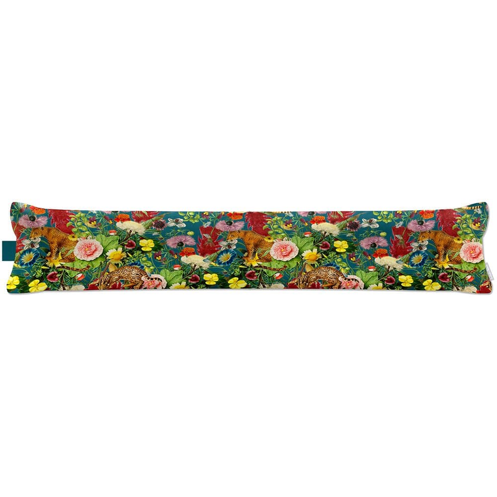 Luxury Eco - Friendly Draught Excluder - Junglescape - Teal Standard by Izabela Peters