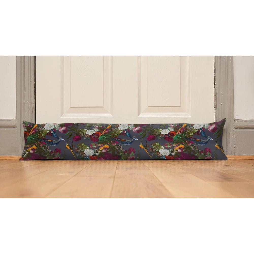 Luxury Eco - Friendly Draught Excluder - Manor House Garden - Graphite Standard by Izabela Peters
