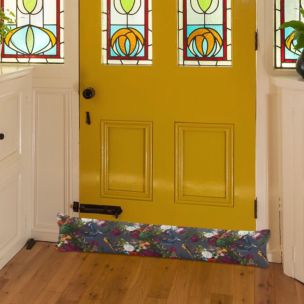 Luxury Eco - Friendly Draught Excluder - Manor House Garden - Graphite Standard by Izabela Peters