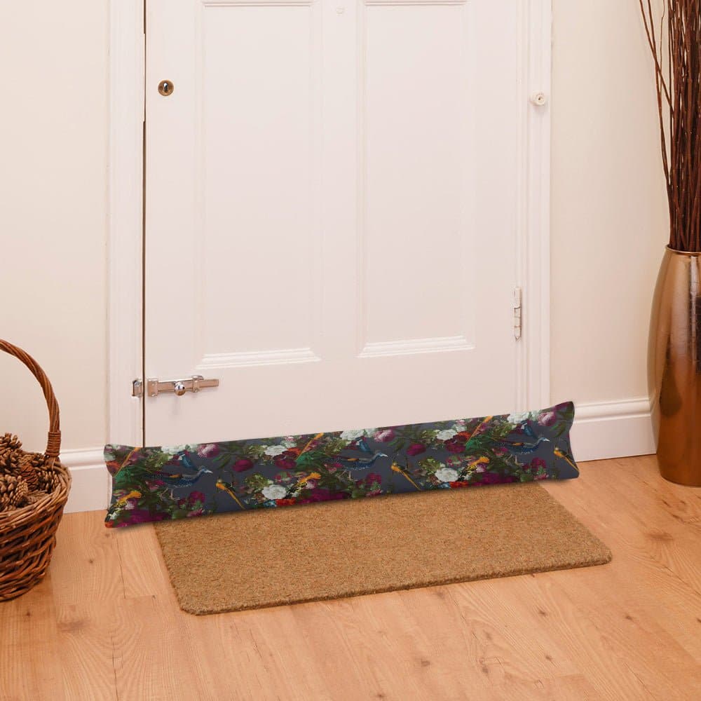 Luxury Eco - Friendly Draught Excluder - Manor House Garden - Graphite Standard by Izabela Peters